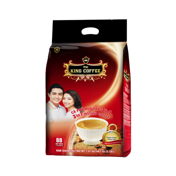 Hòa tan 3in1 Túi 88 sticks x 16gr King Coffee Nơi kết nối tinh hoa, sáng tạo và đam mê